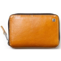 セミ長財布 ルチード ラウンドファスナー ミドルウォレット 958605 イエロー