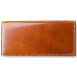かぶせ長財布 バトックス コードバン 987604 キャメル