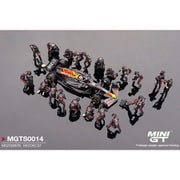 MGTS0014 1/64 オラクル レッドブル レーシング RB19 2023 優勝車 #1 日本グランプリ Max Verstappen ピットクルーセット [ダイキャストミニカー]