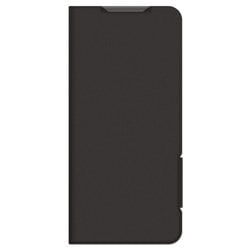 PM-F243PLFUBK [らくらくスマートフォン a/Lite MR01用 ケース レザー カバー 手帳型 マグネット フラップ 衝撃吸収 超軽量 薄型 スタンド機能付 UltraSlim ブラック]