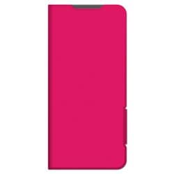 PM-F243PLFUJPND [らくらくスマートフォン a/Lite MR01用 ケース レザー カバー 手帳型 マグネット フラップ 衝撃吸収 超軽量 薄型 ストラップホール付 スタンド機能付 花柄 UltraSlim ディープピンク]