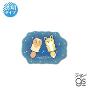 TNKT-008 タヌキとキツネ クリアステッカー ごろ寝