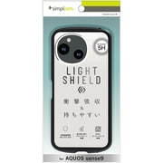 TR-AQ24S-LD-CLBK [AQUOS sense9用 LIGHT SHIELD 衝撃吸収 ハイブリッドクリアケース ブラック]