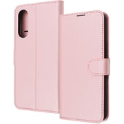RT-FRS24AELC9/P [らくらくスマートフォン a/Lite用 Like standard 耐衝撃 ルーペ付き マグネットベルト シンプル 手帳型レザーケース / シャイニーピンク]