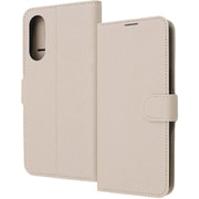 RT-FRS24AELC9/BE [らくらくスマートフォン a/Lite用 Like standard 耐衝撃 ルーペ付き マグネットベルト シンプル 手帳型レザーケース / シャイニーベージュ]