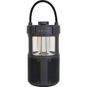 ZENV アウトドア Bluetooth サウンドライト フルレンジスピーカー 三脚付き 防水 IPX6 TWS機能 携帯充電 ハンズフリー通話 メタリックブラック JKBTF1-BK