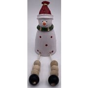 足ぶら クリスマス人形 スノーマン [クリスマス 雪だるま 置物 飾り 卓上 オブジェ インテリア 雑貨 足ぶら 木製]
