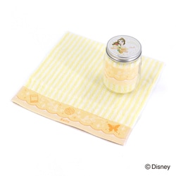 38-1250080 [Disney プチドレス 25cm×25cm イエロー タオルハンカチ プリンセスシリーズ ベル パッケージ入り]