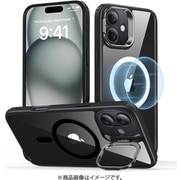 Classic Hybrid Case with Stash Stand （HaloLock） iPhone 16 - Clear Black [調節可能な隠れスタンド付き 米軍MIL規格 MagSafe対応 耐黄変 耐衝撃 iPhone 16 専用ケース]