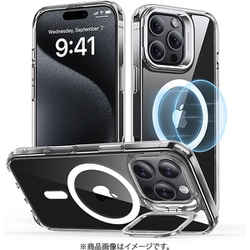 Classic Hybrid Case with Stash Stand （HaloLock） iPhone 16 Pro - Clear [調節可能な隠れスタンド付き 米軍MIL規格 MagSafe対応 耐黄変 耐衝撃 iPhone 16 Pro 専用ケース]