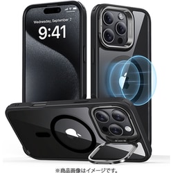 Classic Hybrid Case with Stash Stand （HaloLock） iPhone 16 Pro Max - Clear Black [調節可能な隠れスタンド付き 米軍MIL規格 MagSafe対応 耐黄変 耐衝撃 iPhone 16 Pro Max 専用ケース]