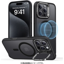 Classic Hybrid Case with Stash Stand （HaloLock） iPhone 16 Pro Max - Frosted Black [調節可能な隠れスタンド付き 米軍MIL規格 MagSafe対応 耐黄変 耐衝撃 iPhone 16 Pro Max 専用ケース]