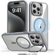 Classic Hybrid Case with Stash Stand （HaloLock） iPhone 16 Pro Max - Clear Grey [調節可能な隠れスタンド付き 米軍MIL規格 MagSafe対応 耐黄変 耐衝撃 iPhone 16 Pro Max 専用ケース]