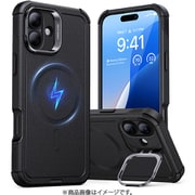 Cyber Tough Case with Stash Stand （HaloLock） iPhone 16 - Black [多用途カメラスタンド付き 7x軍用規格保護 MagSafe対応 耐衝撃 全面保護 iPhone 16 専用ケース]