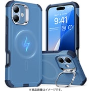 Cyber Tough Case with Stash Stand （HaloLock） iPhone 16 - Light Blue [多用途カメラスタンド付き 7x軍用規格保護 MagSafe対応 耐衝撃 全面保護 iPhone 16 専用ケース]