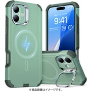 Cyber Tough Case with Stash Stand （HaloLock） iPhone 16 - Light Green [多用途カメラスタンド付き 7x軍用規格保護 MagSafe対応 耐衝撃 全面保護 iPhone 16 専用ケース]