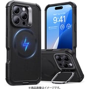 Cyber Tough Case with Stash Stand （HaloLock） iPhone 16 Pro Max - Black [多用途カメラスタンド付き 7x軍用規格保護 MagSafe対応 耐衝撃 全面保護 iPhone 16 Pro Max 専用ケース]
