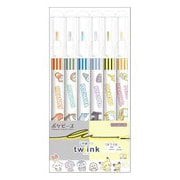 2色線ペン twiink（ツインク） ポケピース 6本セット S4591852