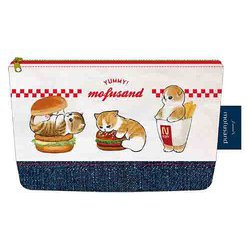 S2333872 [【限定】デニムポーチ フラット mofusand ハンバーガーにゃん]