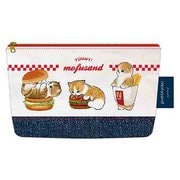 S2333872 [【限定】デニムポーチ フラット mofusand ハンバーガーにゃん]
