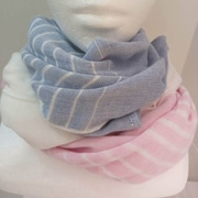 cocociLDK イリュージョン 60cm×150cm ピンク×ブルー ガーゼストール 24-7407280