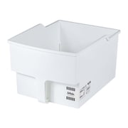 F2665 [吊り戸棚 ボックス ワイド 浅型 取っ手付き ホワイト 幅24×奥行33.4×高さ19.1cm 日本製]