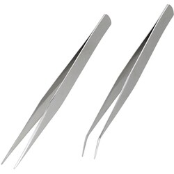 TKG ステンピンセット 2本組直・先曲125mm