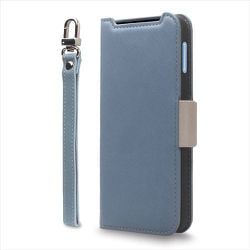 CR_AS9CSPLNA_AG [AQUOS sense9用 ケース 手帳型 カード 収納 ストラップ スタンド機能付 PU レザー デニム カバー NU アリスブルー×グレージュ]