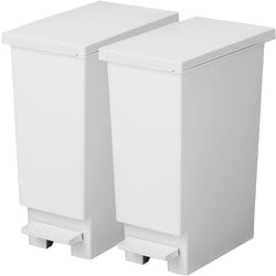 ネオカラー ゴミ箱 20L 2個セット 蓋付き 袋止め付き ホワイトグレー 幅20×奥行35.5×高さ45cm 日本製 02126