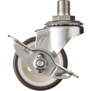 315A-3UR50 [ハンマー ステンレス製ねじ込み式キャスター ステンレス製ねじ込み式キャスター 自在（ストッパー付） 車輪径50mm ウレタン車輪]