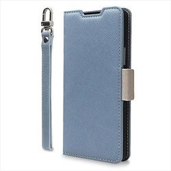 CR_P9CCSPLNA_AG [Google Pixel 9/9 Pro用 ケース 手帳型 カード 収納 ストラップ スタンド機能付 PU レザー デニム カバー NU アリスブルー×グレージュ]