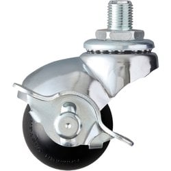 ハンマー ねじ込み式UNF1/2 旋回式ゴム車輪 40mm ストッパー付 40515A-10R40