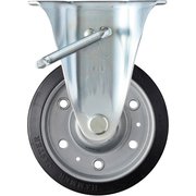 413JR-RBB150 [ハンマー プレート式キャスター プレート式キャスター 固定（ストッパー付） 車輪径150mm ゴム車輪 Jシリーズ]