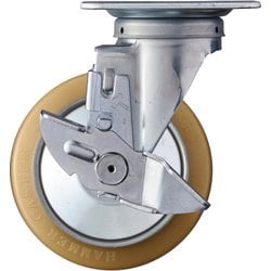 ハンマー 旋回式ウレタン車輪（ローラーベアリング）125mm ストッパー付 419S-URB125