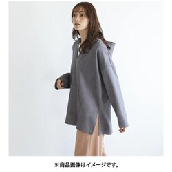fr980059 [980059003 きれい魅せVネックフーディ Vネックフーディ チャコール]