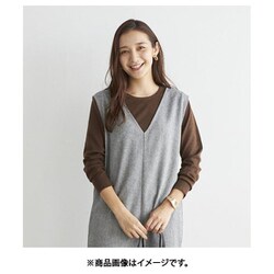 fr980060 [980060019 選べるデザイン【ウォッシャブル】シンプルニット Mサイズ クルー/モカ]