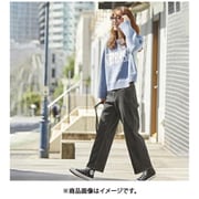 980094012 【ストレートシルエット】ミセスのためのワイドデニム LLサイズ ブラック fr980094