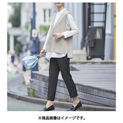 980095004 選べる自分サイズ！窮屈感0＆上品細魅せパンツ 63/3Lサイズ ブラック fr980095