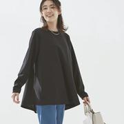 980109002 どんなシーンでも活躍。Aラインフレアトップス LL-3Lサイズ ブラック fr980109