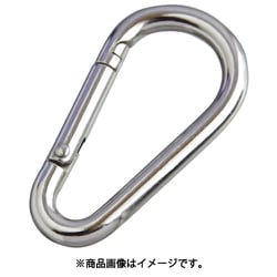 A-3063 [水本 リングキャッチ ステンレス ナス型カラビナ（環なし） 線径5.5mm 長さ60mm]