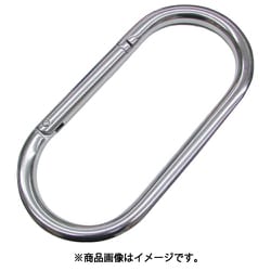 A-3086 [水本 ステンレス メガカラビナ（環なし） 線径12mm 長さ145mm]
