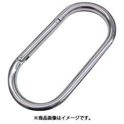 A-3087 [水本 ステンレス メガカラビナ（環なし） 線径14mm 長さ176mm]