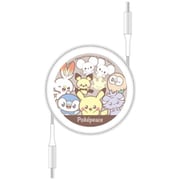 PD60W 対応 USB2.0 リール式 Type-C ケーブル ポケットモンスター ポケピース ブラウン POKE-955BR