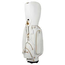 CBC-136 [キャディバッグ mastrotto 本革 EXECUTIVE BAG GOLD Ver.[イタリア製] WH]