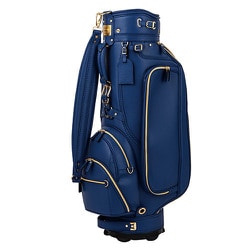 CBC-138 [キャディバッグ mastrotto 本革 EXECUTIVE BAG GOLD Ver.[イタリア製] BL]
