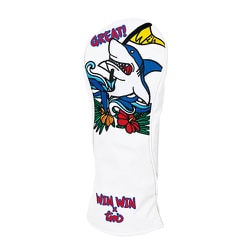 HC-408 [ヘッドカバー ALOHA SHARK DW用 HEAD COVER（PUレザー） WH]
