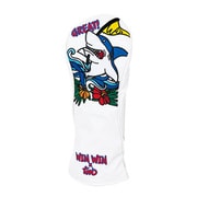 HC-408 [ヘッドカバー ALOHA SHARK DW用 HEAD COVER（PUレザー） WH]
