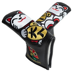 PCB-404 [パターカバー HAPPY CATs PUTTER COVER ブレードタイプ（PUレザー） BK]