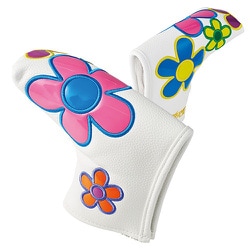 PCB-410 [パターカバー COLORFUL DAISY PUTTER COVER ブレードタイプ（PUレザー） WH]