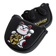 PCM-404 [パターカバー HAPPY CATs PUTTER COVER マレットタイプ（PUレザー） BK]